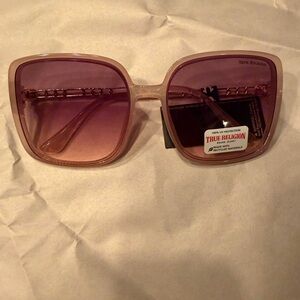 True Religion Pink Square Sunglasses NWT